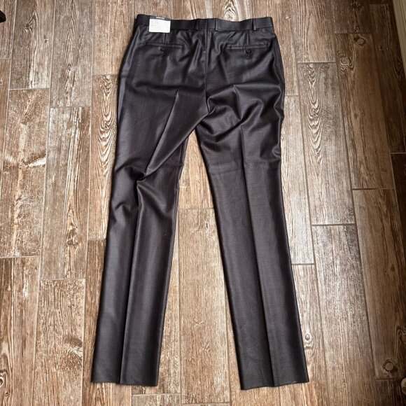 Kenneth Cole Reaction Mens Dress Pants NEW 46L 40W Grey Not Hemmed Flat‎ Front - Picture 8 of 8